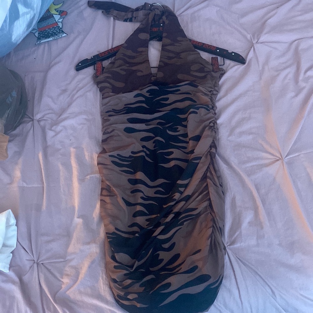 Black,Brown, and Tan dress